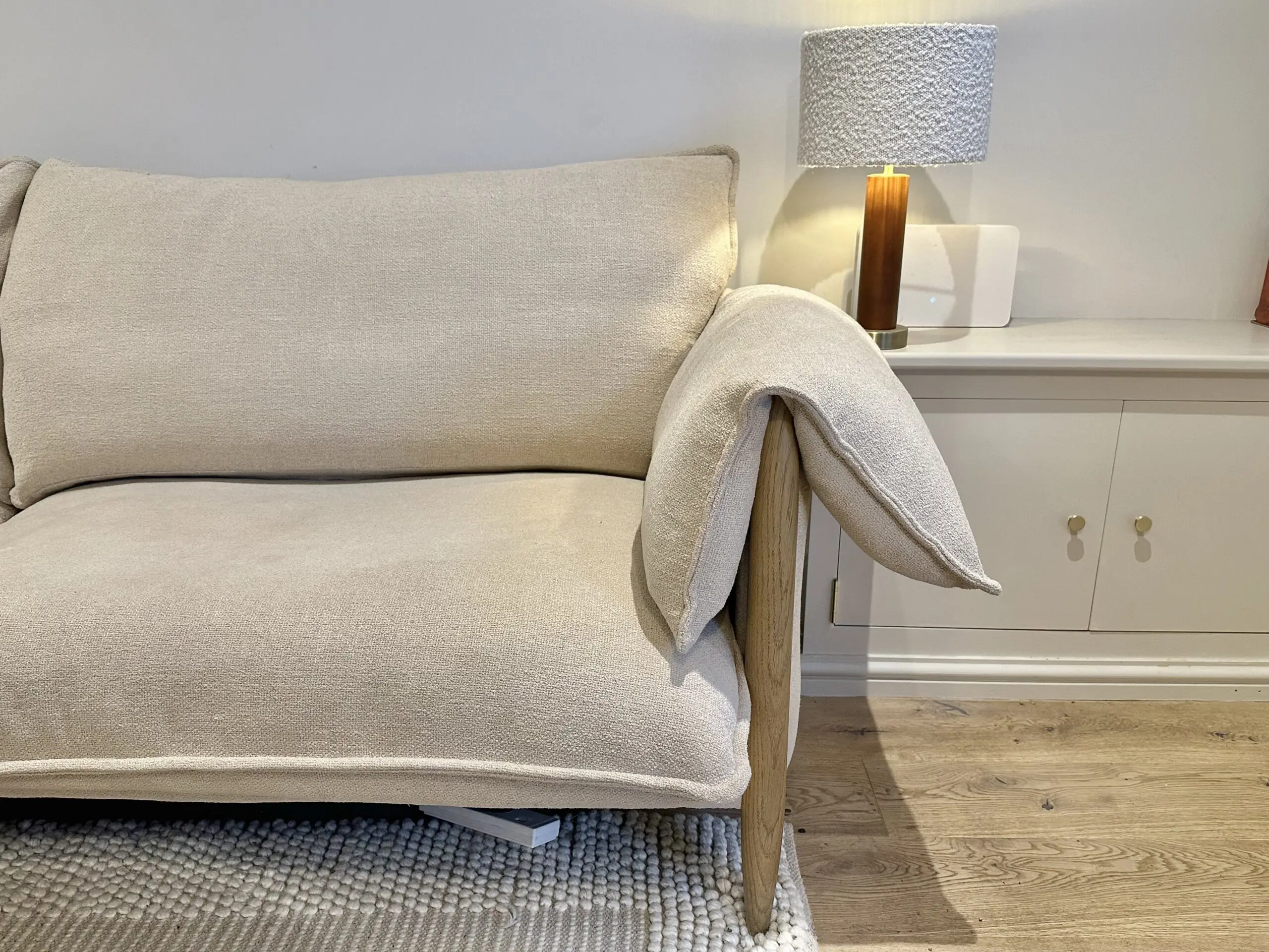 LOAF Shindig Sofa with footstool / Large / in Mixing Bowl Clever Boucle