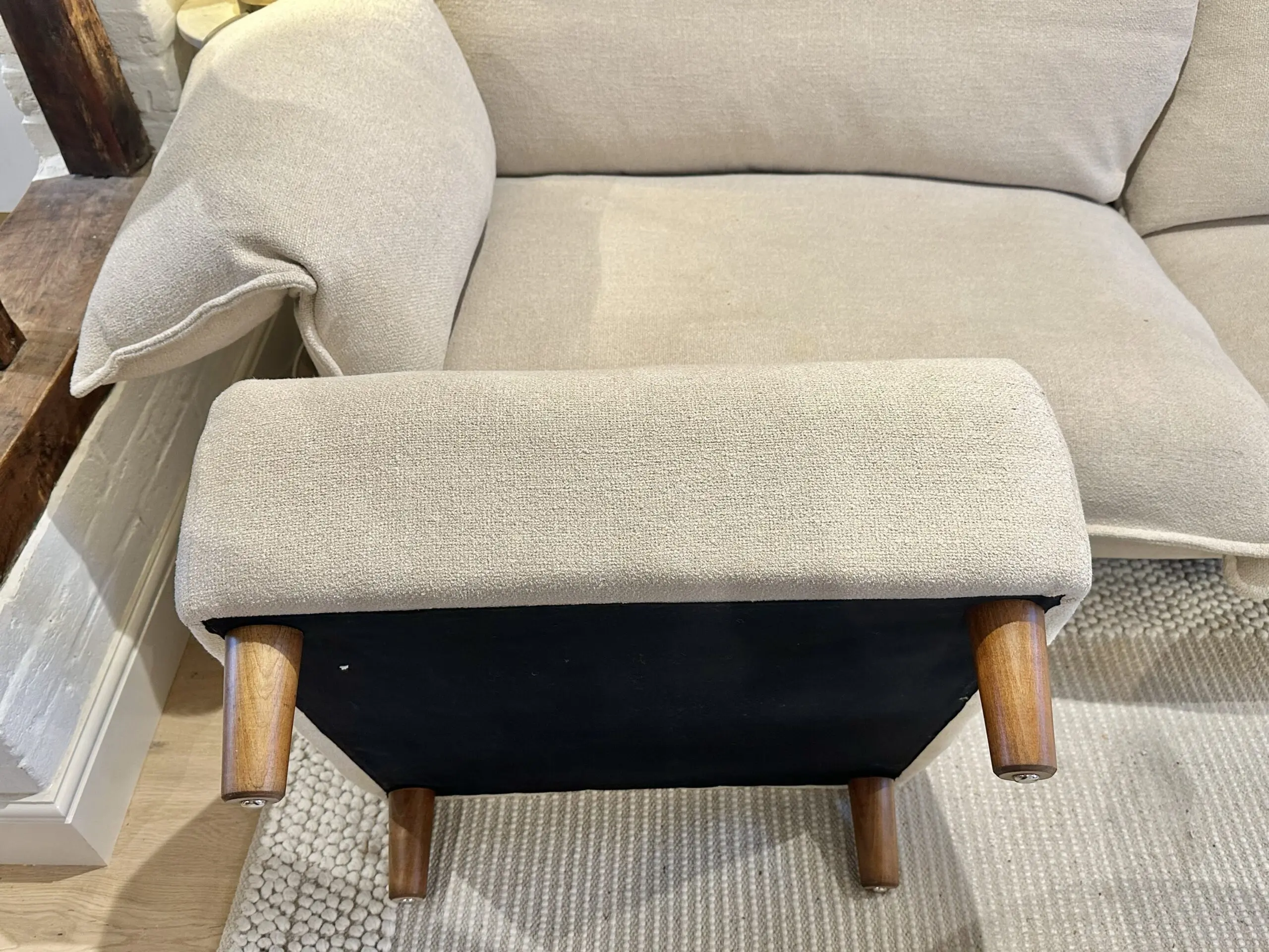 LOAF Shindig Sofa with footstool / Large / in Mixing Bowl Clever Boucle