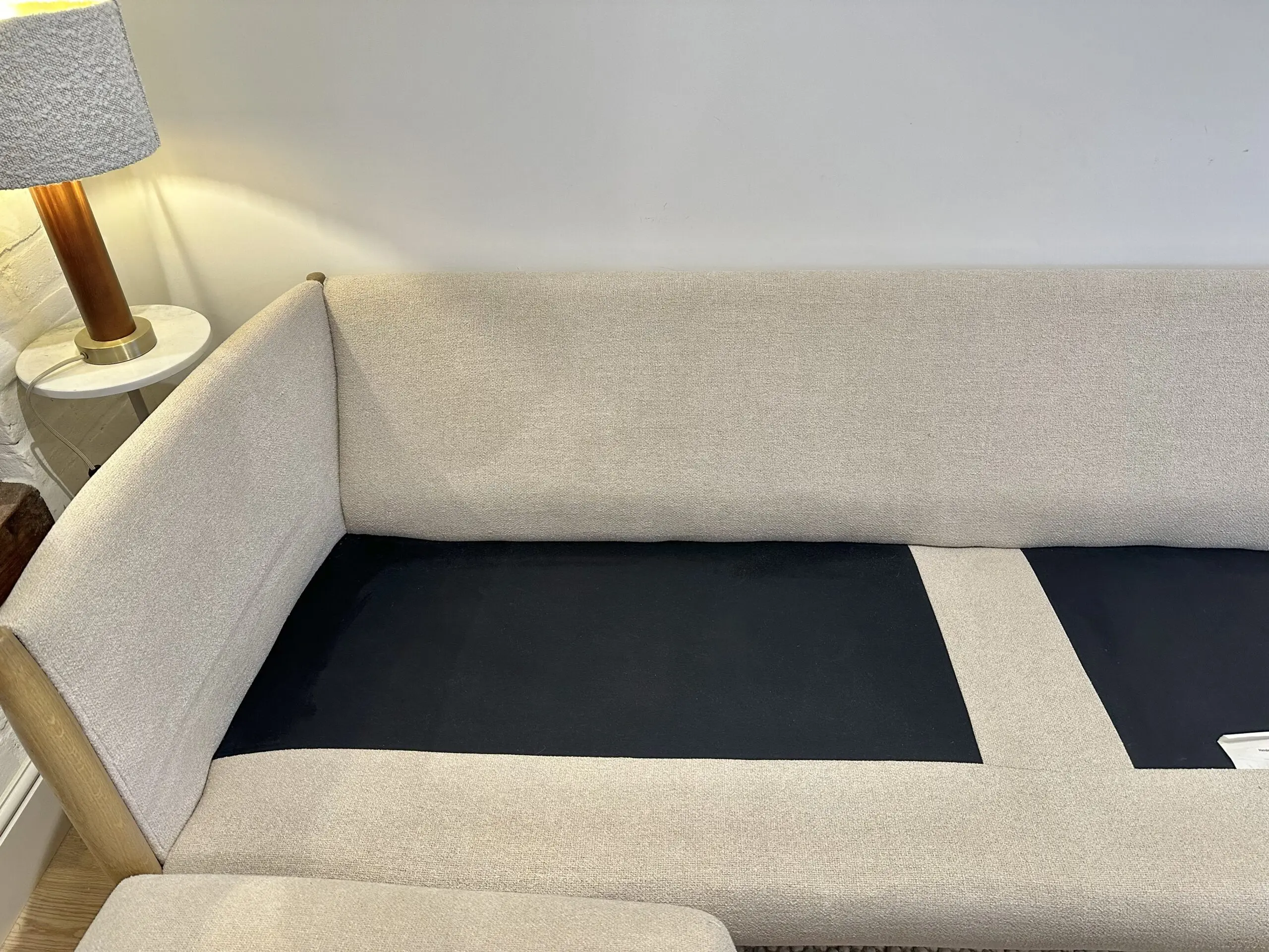 LOAF Shindig Sofa with footstool / Large / in Mixing Bowl Clever Boucle