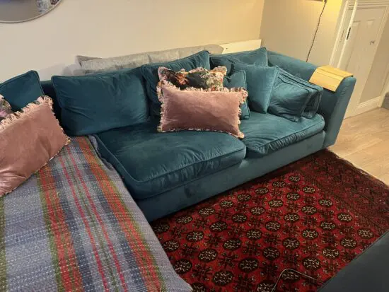 Beautiful Teal Corner Sofa