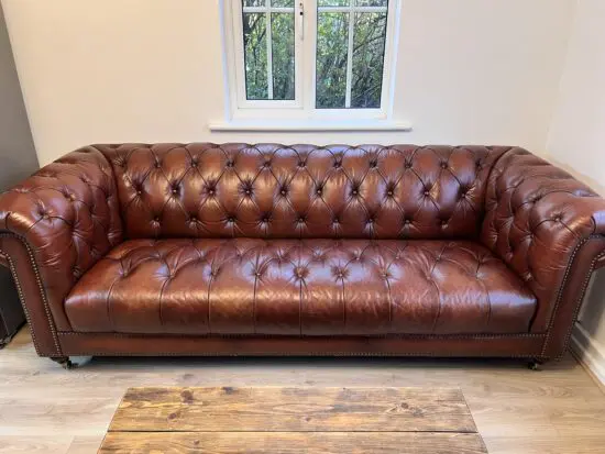 Balmoral Vintage Tabac Leather 4-Seater Sofa – Housing Units