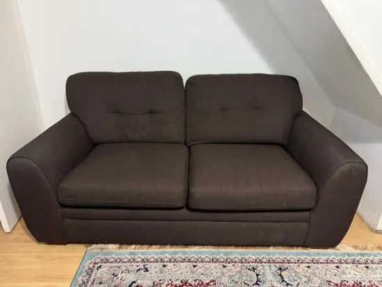 DFS Brown orka fabric sofas 2 seater and 3 seater