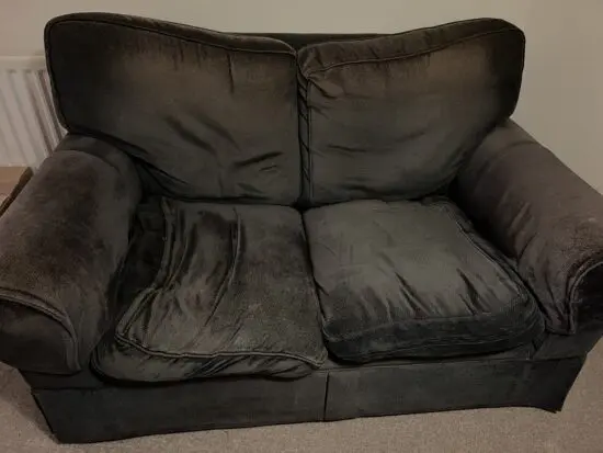 2 seater charcoal grey sofa