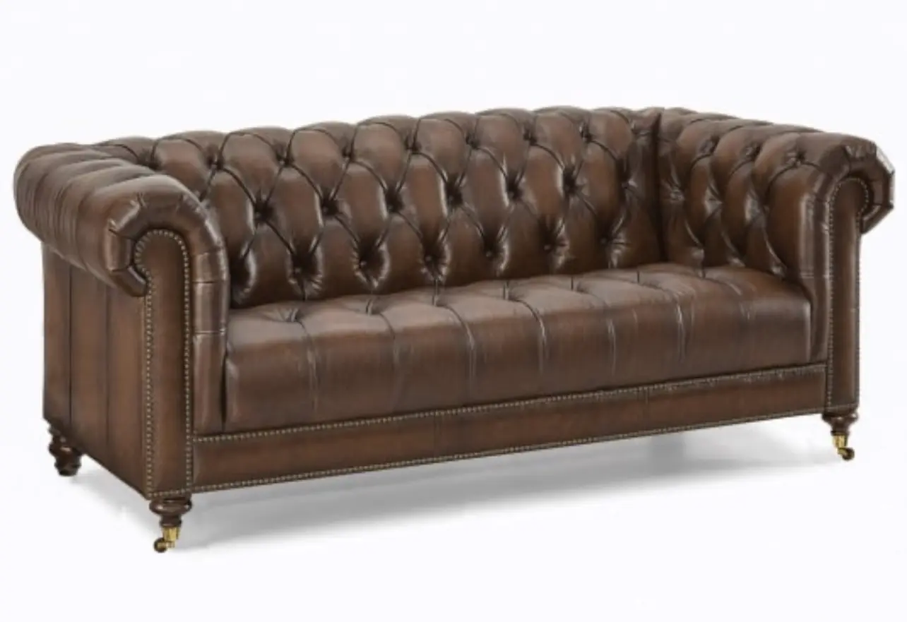 Balmoral Vintage Tabac Leather 4-Seater Sofa – Housing Units