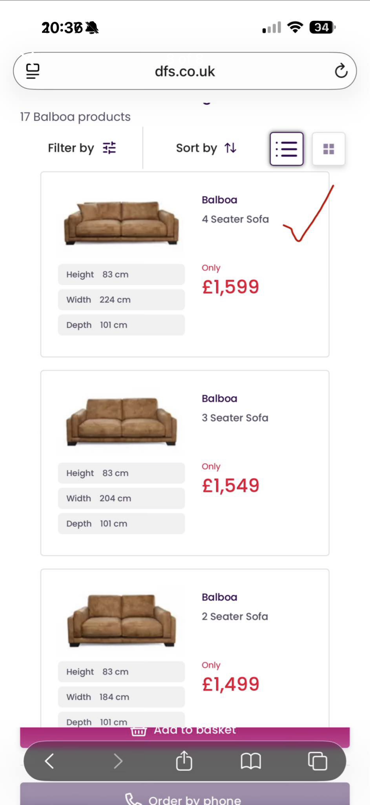 DFS Balboa 4 Seater & Cuddle Chair