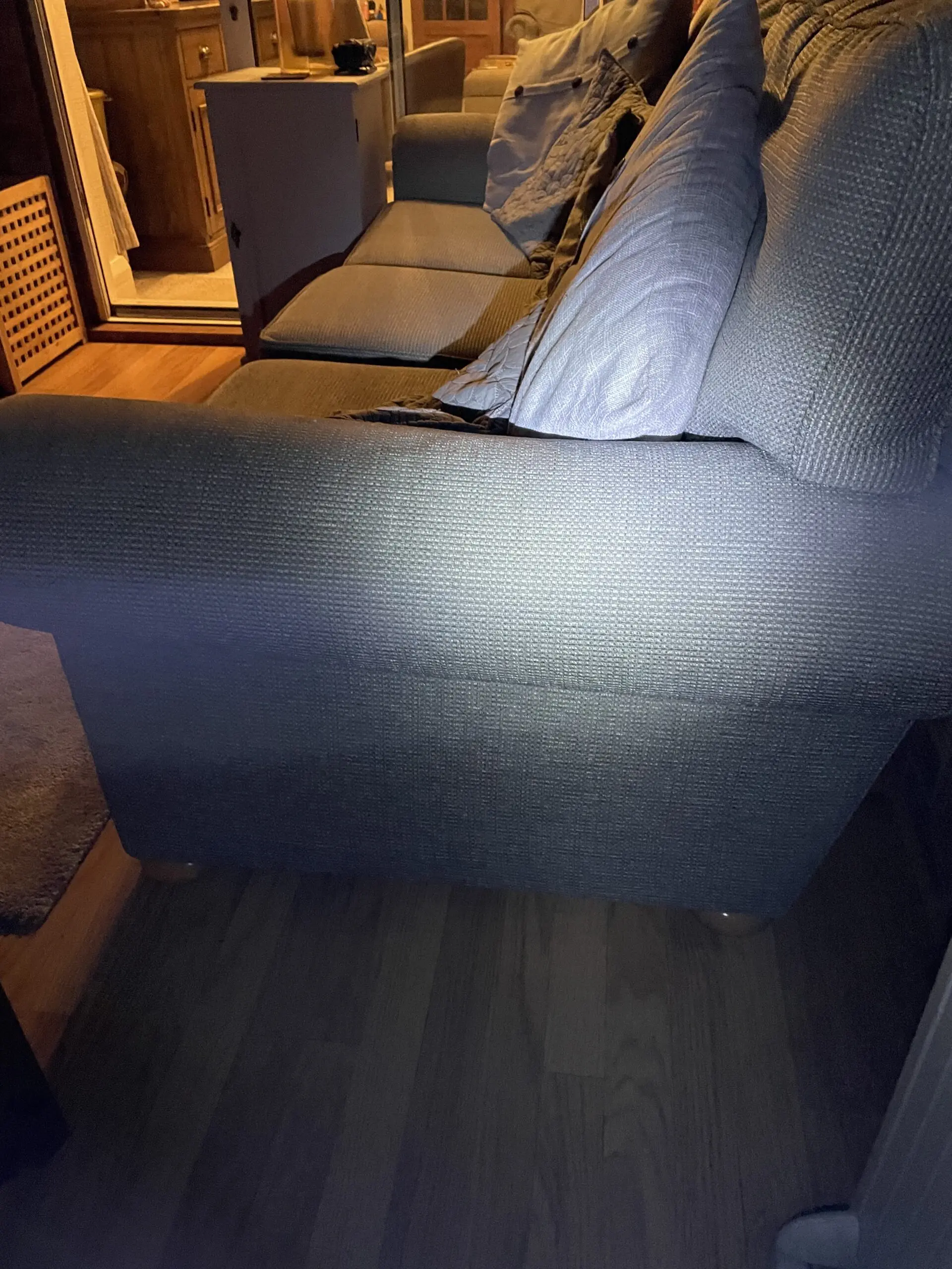 Large 4 seater Sofa, Arm Chair and Storage Foot Stool