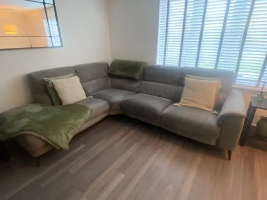 Sofology Left-Hand Grey Chaise Long 4-Seater Couch