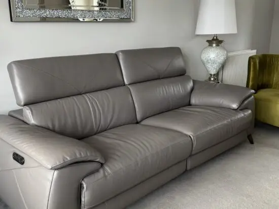 Leather 3 Seater Power Recliner - DFS