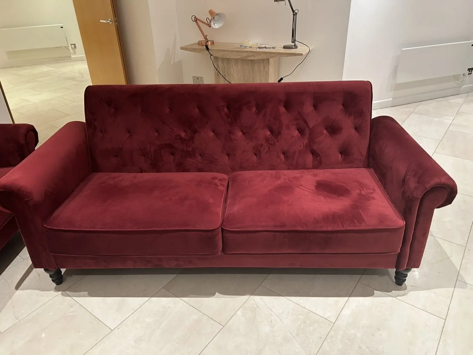 Rainsburg 3-Seater Velvety Sofa x2