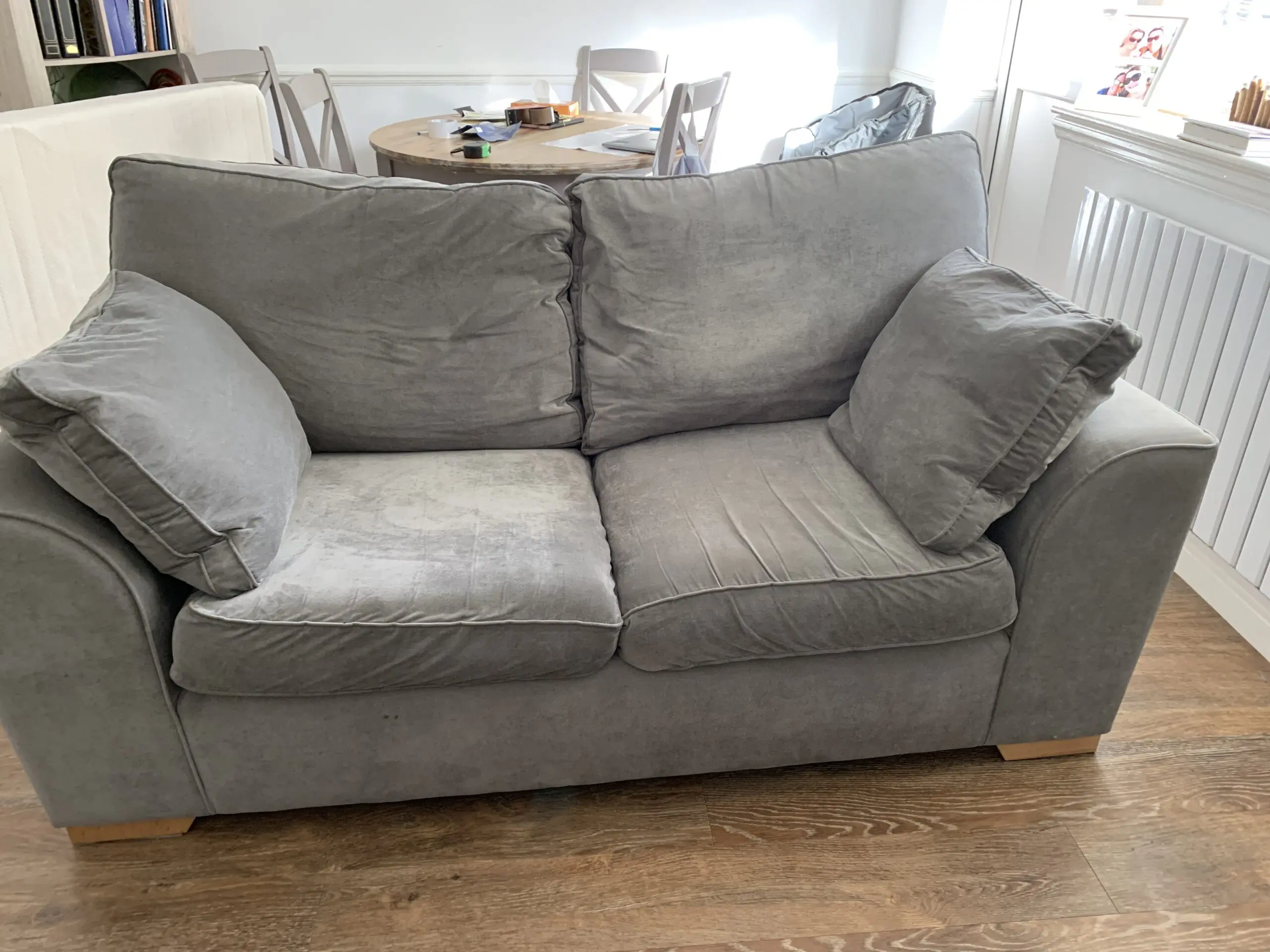 2 seater grey sofa bed