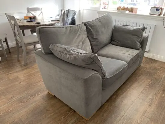 2 seater grey sofa bed