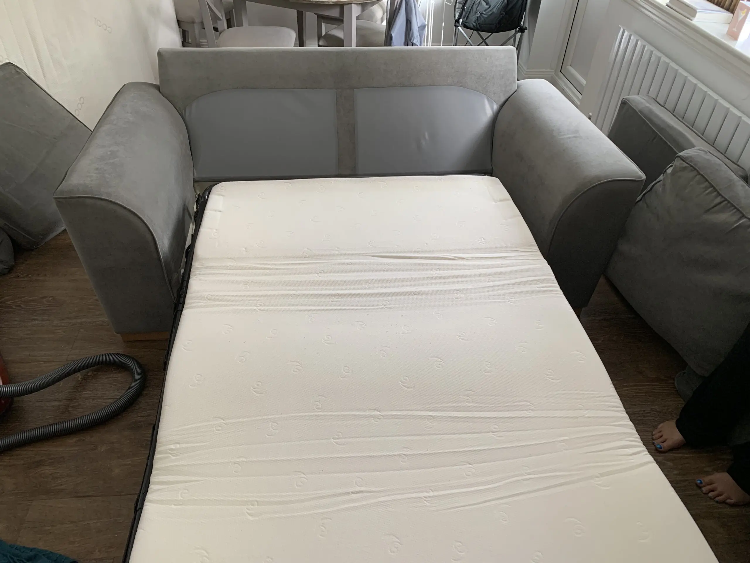 2 seater grey sofa bed
