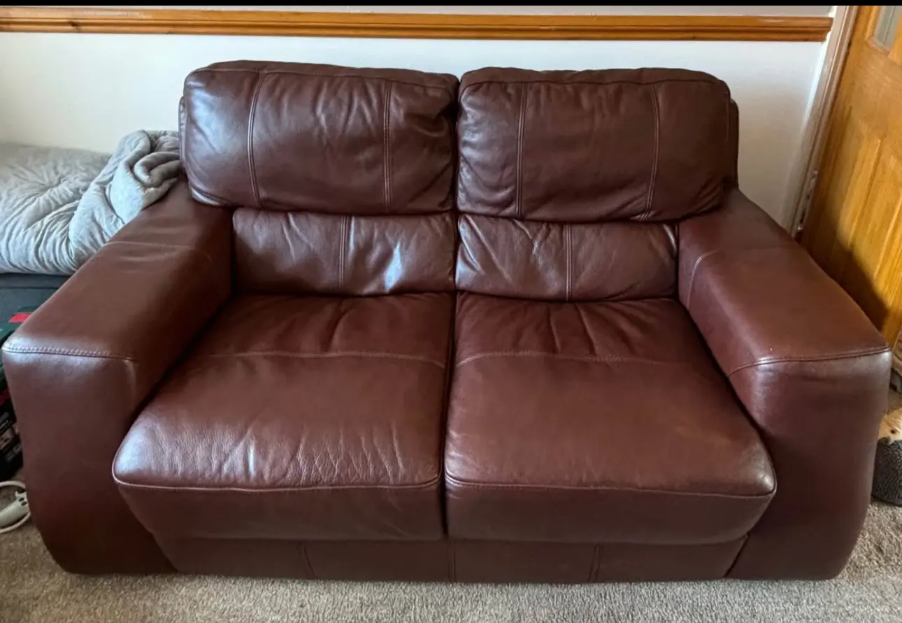 Violino Genuine Leather brown 2-Seater Sofa