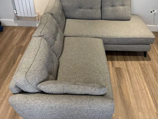 DFS Grey Zinc Left Hand Corner Sofa