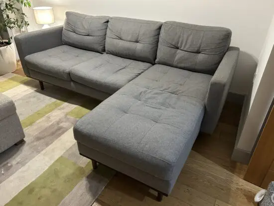 Swoon Grey Chaise Sofa