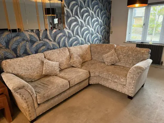 SCS Silver corner sofa