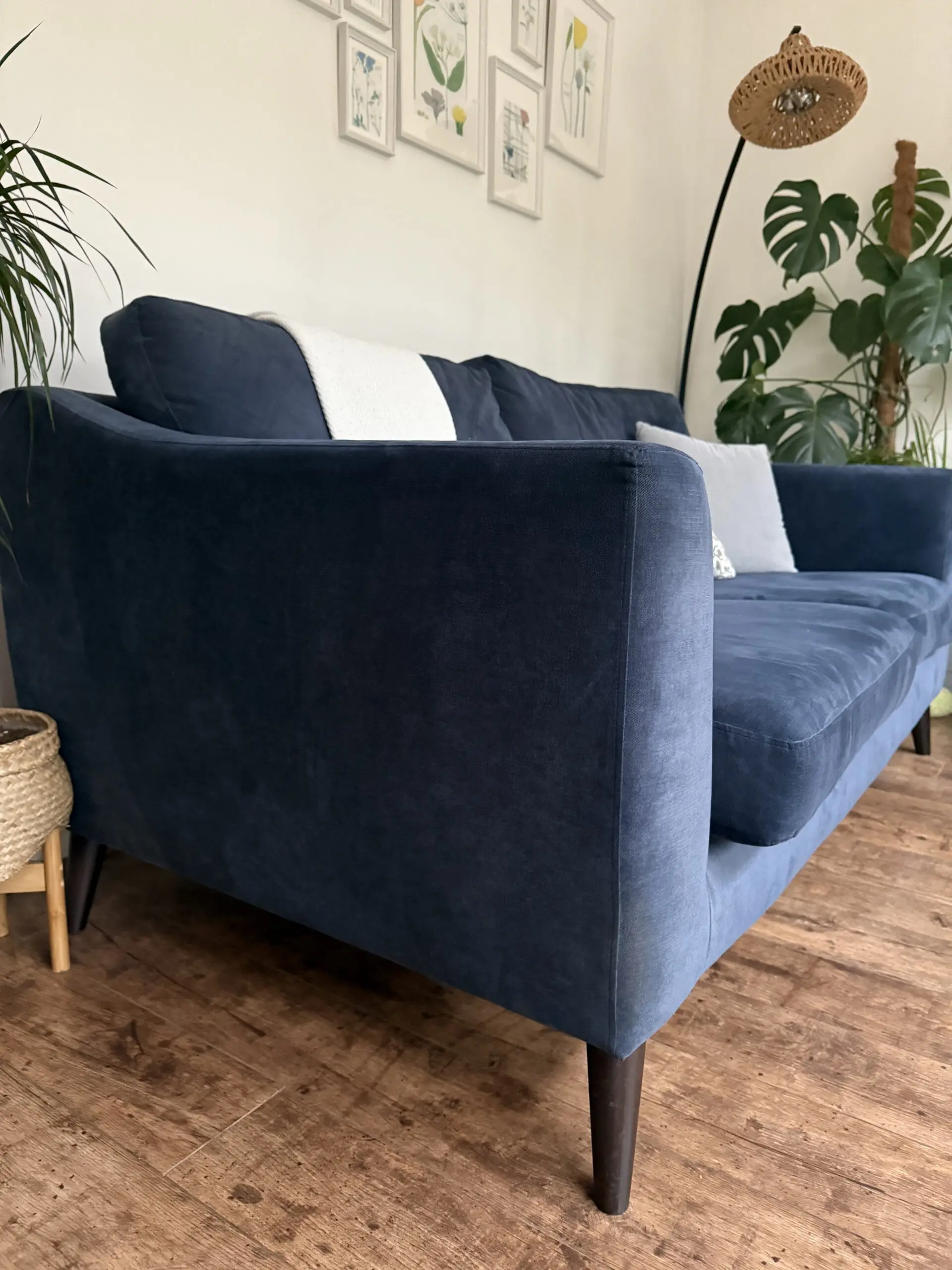 DFS Navy Blue Alma 3 Seater Sofa 2021