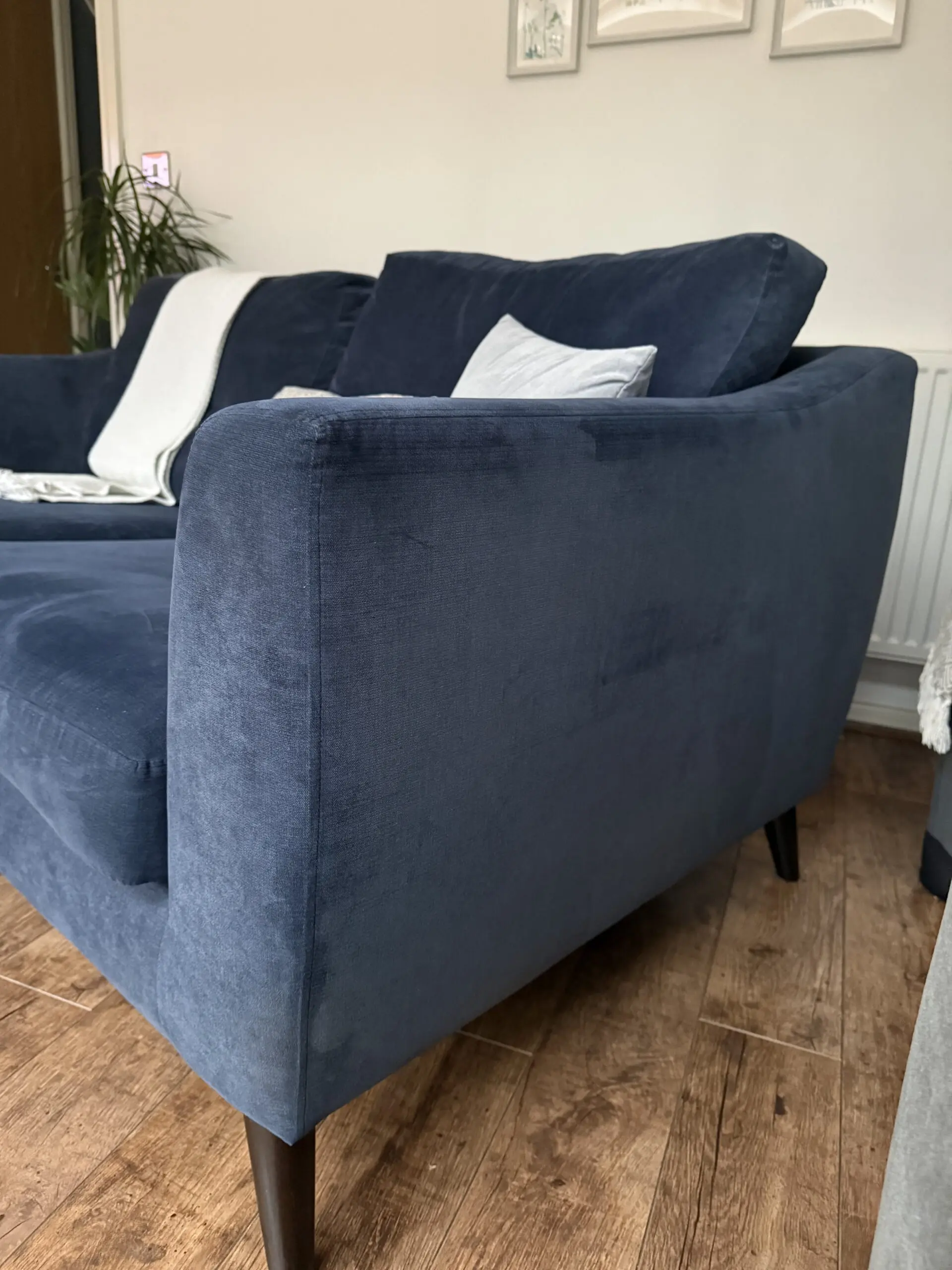 DFS Navy Blue Alma 3 Seater Sofa 2021