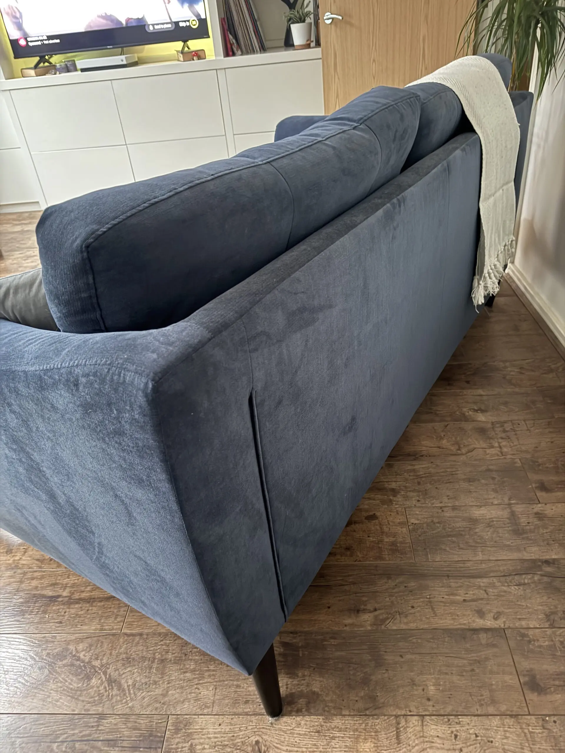 DFS Navy Blue Alma 3 Seater Sofa 2021