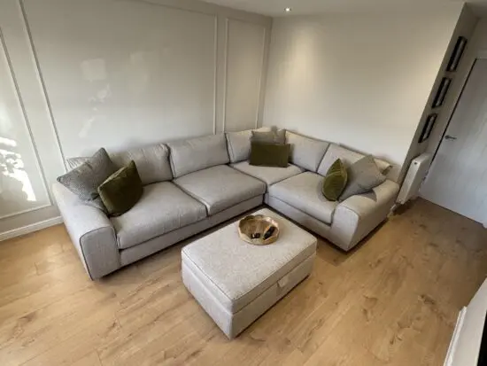 Sofology 3 seater corner sofa, Armchair & Storage Footstool