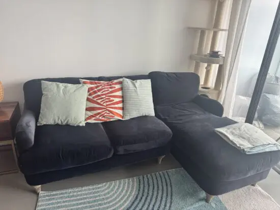 Loaf Jonesy RHS Chaise Liquorice Blue (Barely used, less than 2y old)