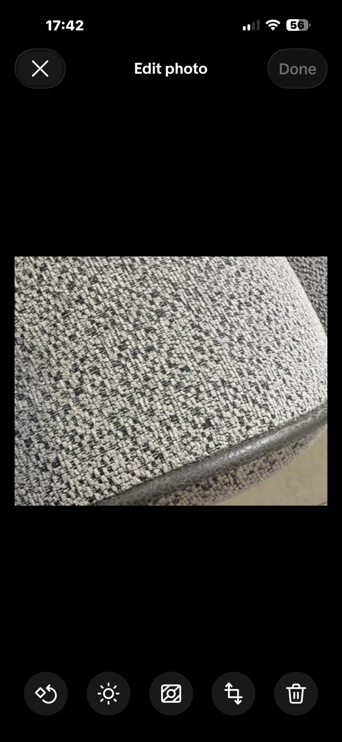 Grey 2 seat sofa & footstool