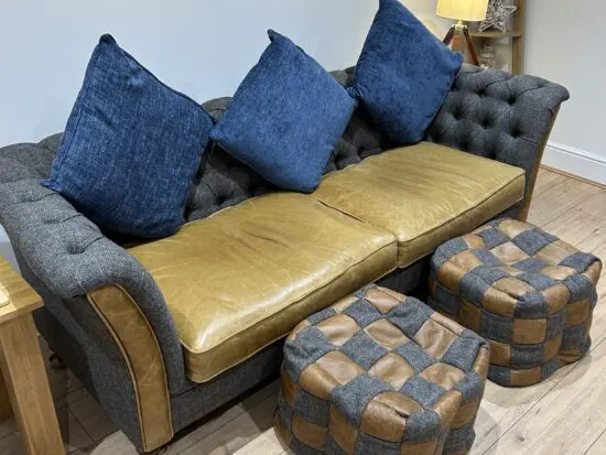 Leather & Tweed Chesterfield