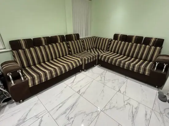 Beautiful fabric corner sofa