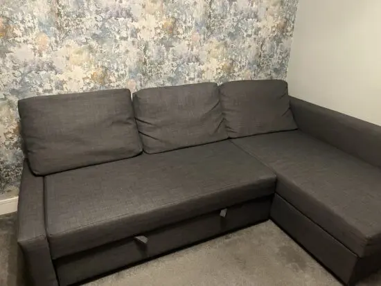 Ikea corner sofa bed with storage