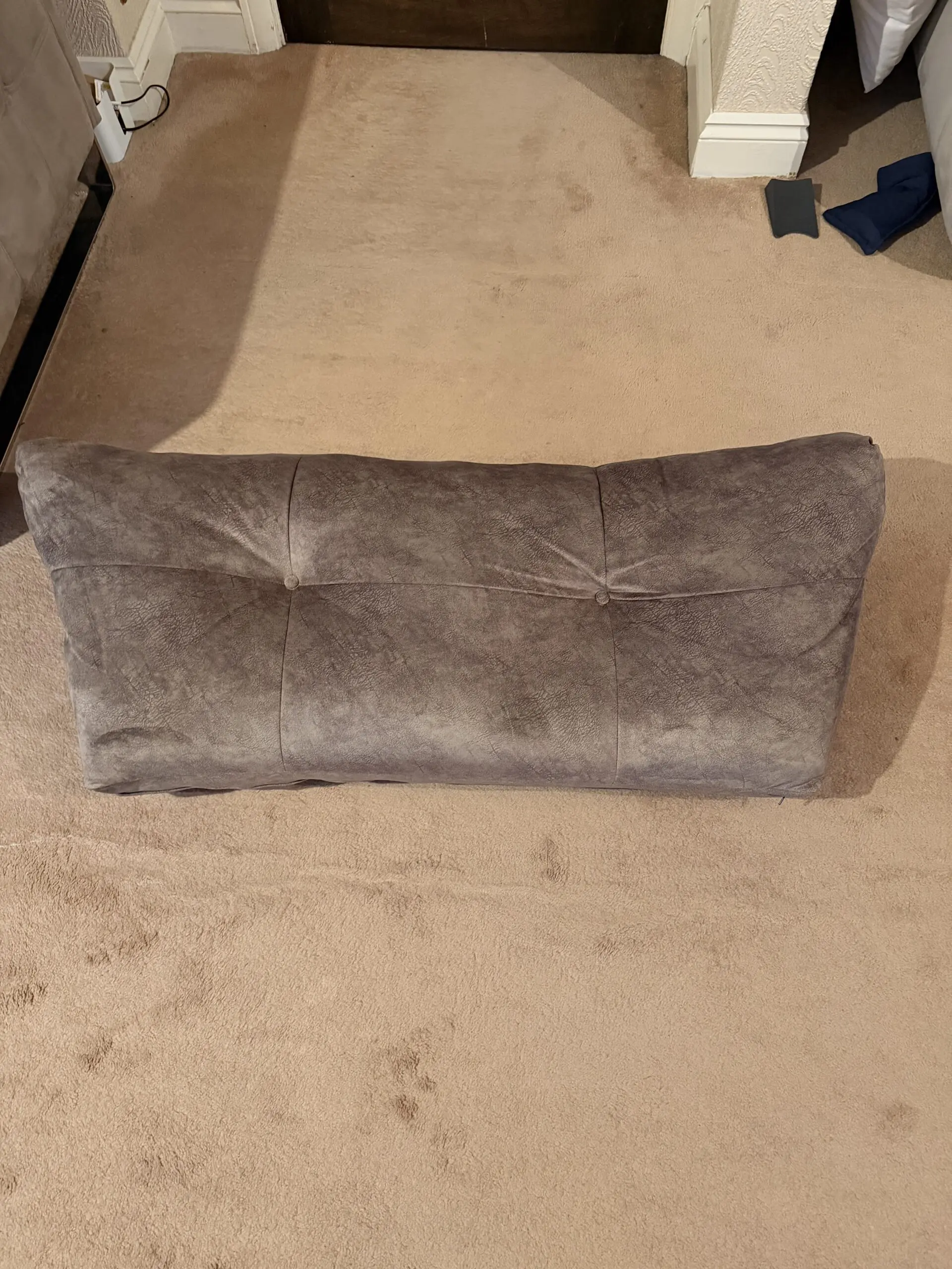 Furniture Village + Dapple Chocolate-Tri + Mariah Classic Back Fabric + Snuggler Chair