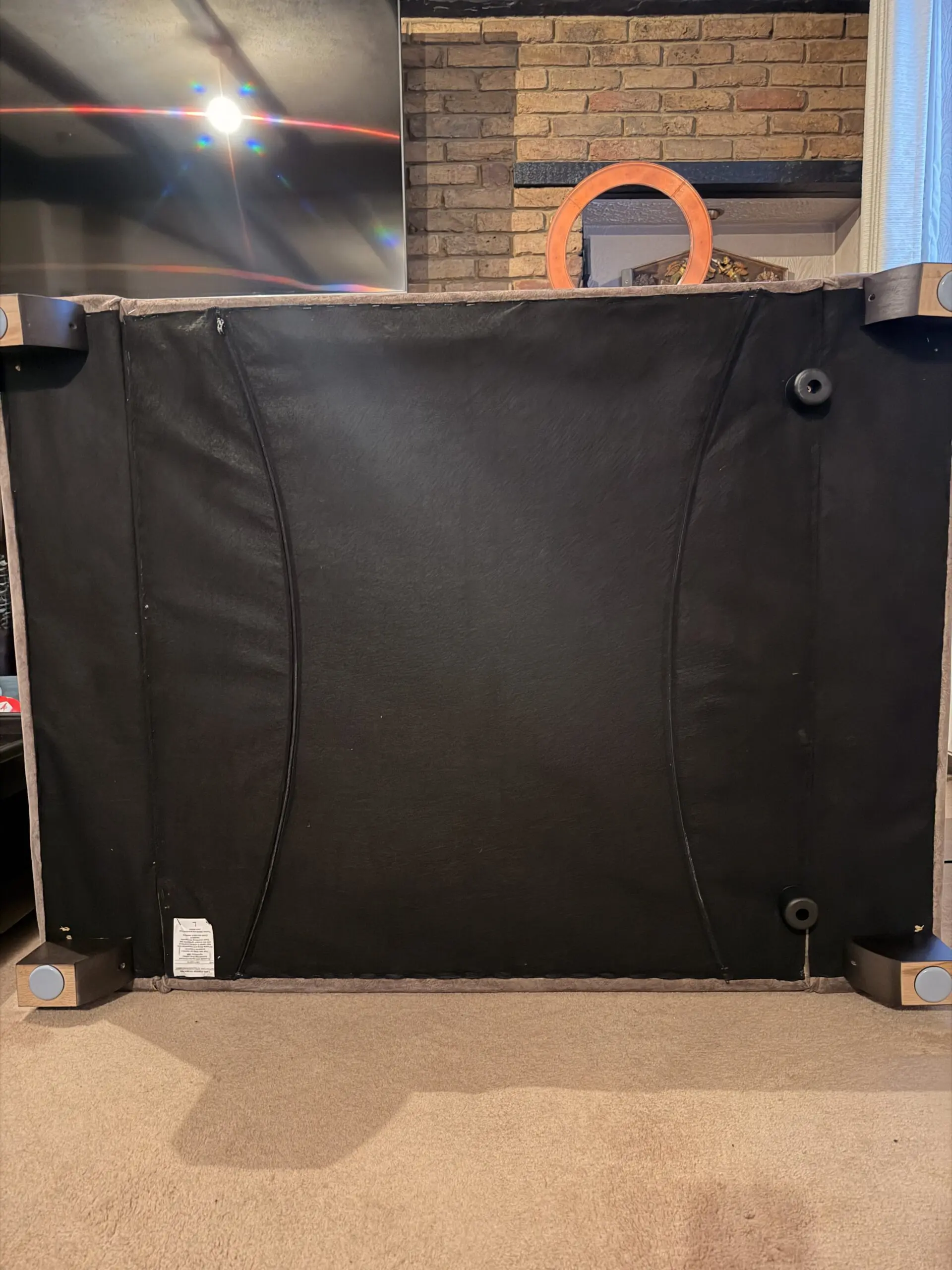 Furniture Village + Dapple Chocolate-Tri + Mariah Classic Back Fabric + Snuggler Chair