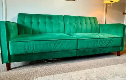 Fairview emerald green sofa bed