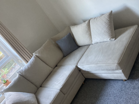 Chicago Left Facing Corner Sofa Cream