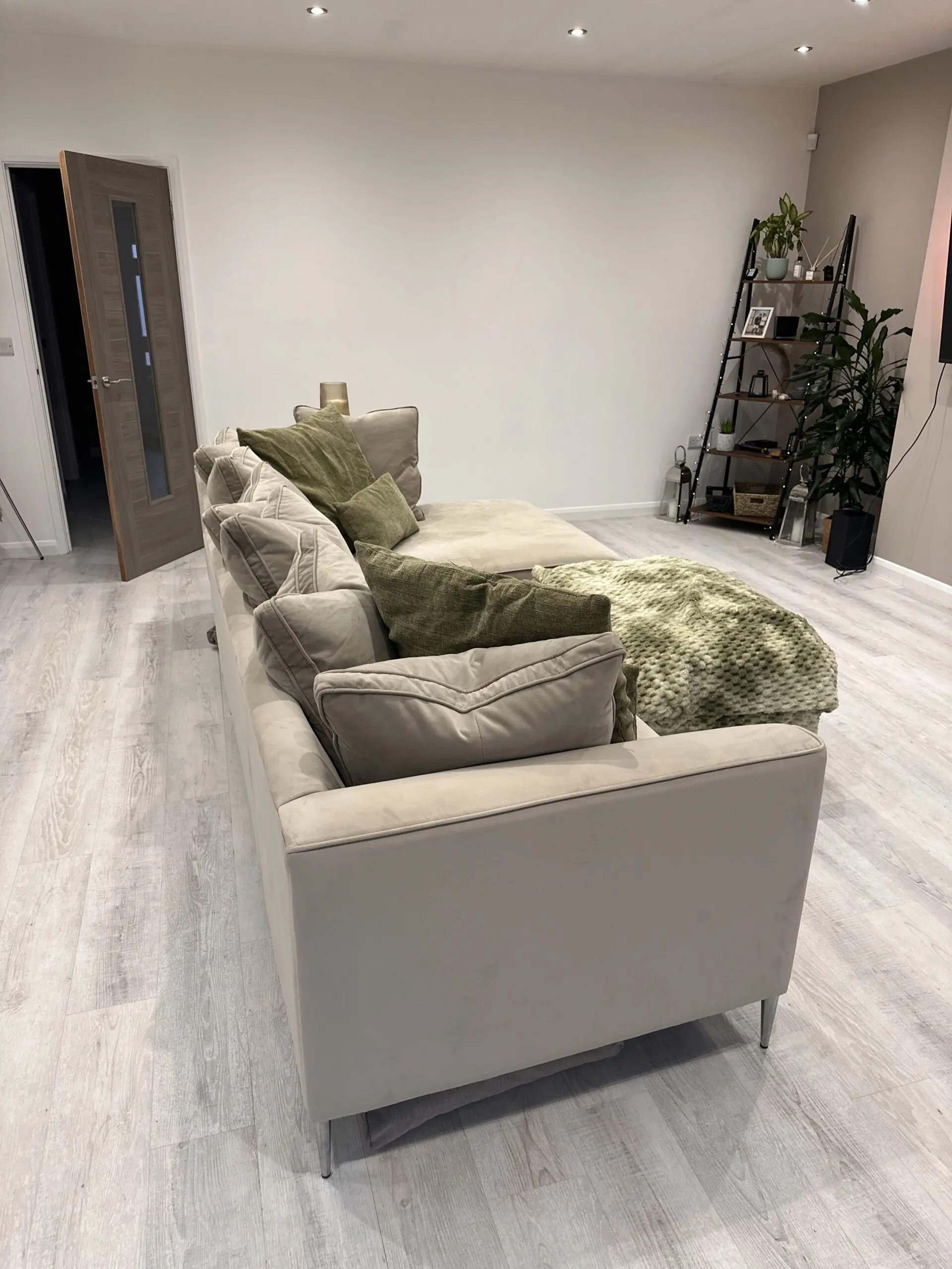 Barker&Stonehouse Beige Conza L shape suite with moveable Stool