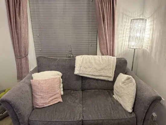 Next sofa & foot stool