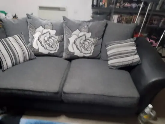 DFS, black,2 piece settee