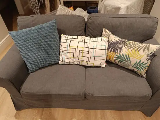 iKEA Ektorp Grey 2 Seater Sofa Set with removable covers