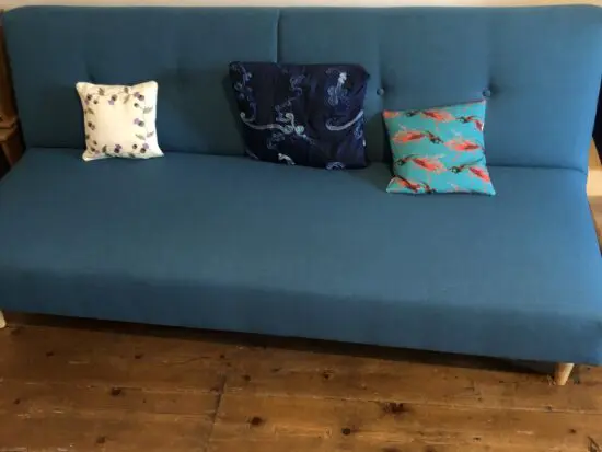 John Lewis sofa bed in teal. Model name Clapton.
