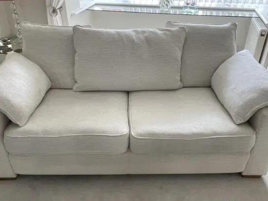 Collins & Hayes 3 seater sofa and matching armchair in cream-oatmeal (F1401L)