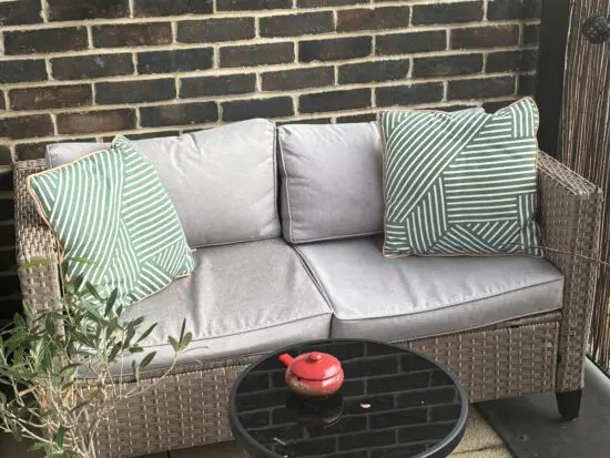 Balcony sofa grey and brown