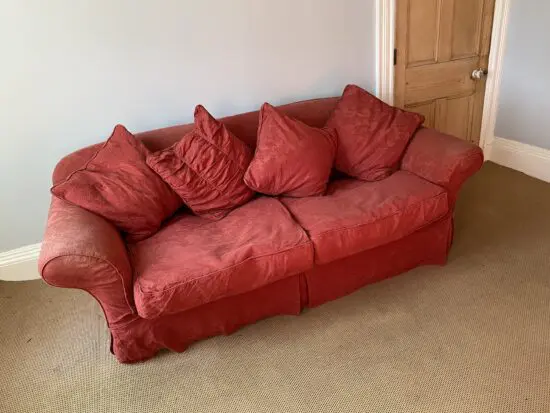 Tetrad Alicia sofa bed (dark red) with machine washable covers