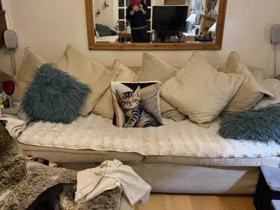 Dfs cream sofas 4 seater and 3 seater