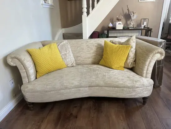 Parker knoll sofa and armchair set cream/ gold colours