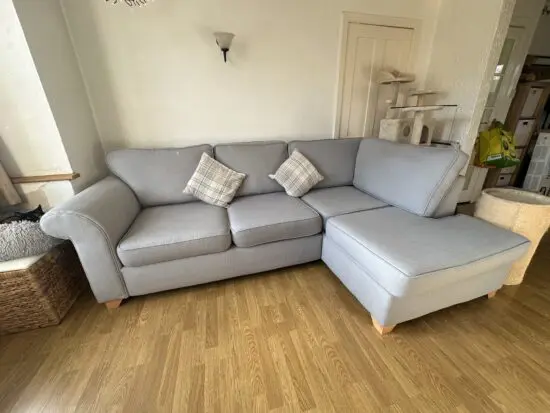 DFS Grey corner sofa 4 seater