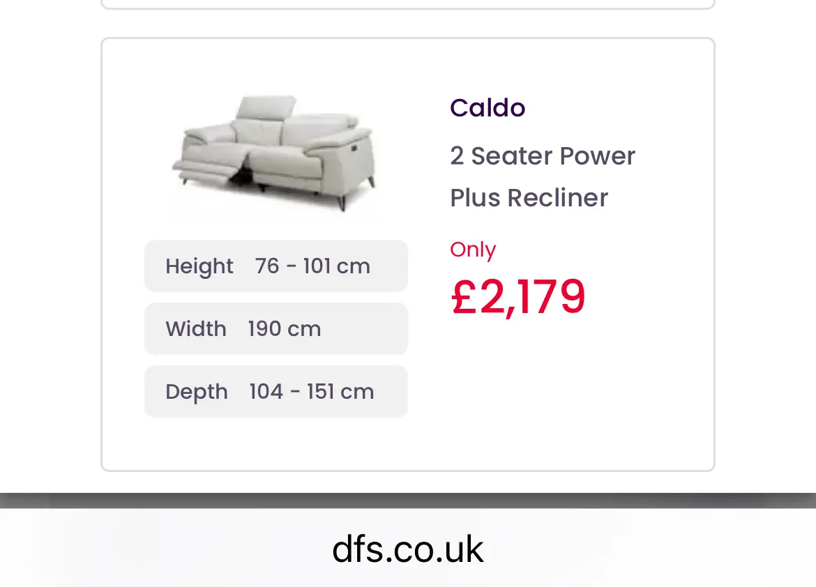 DFS Caldo Power Sofa Granite leather two two seater sofas excellent condition no rips or tears.
