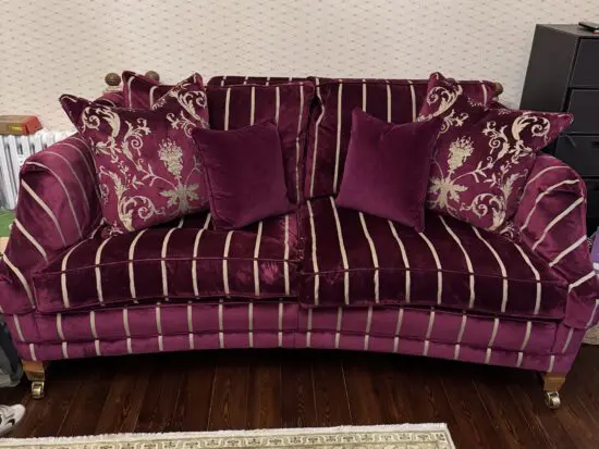 Duresta purple sofas