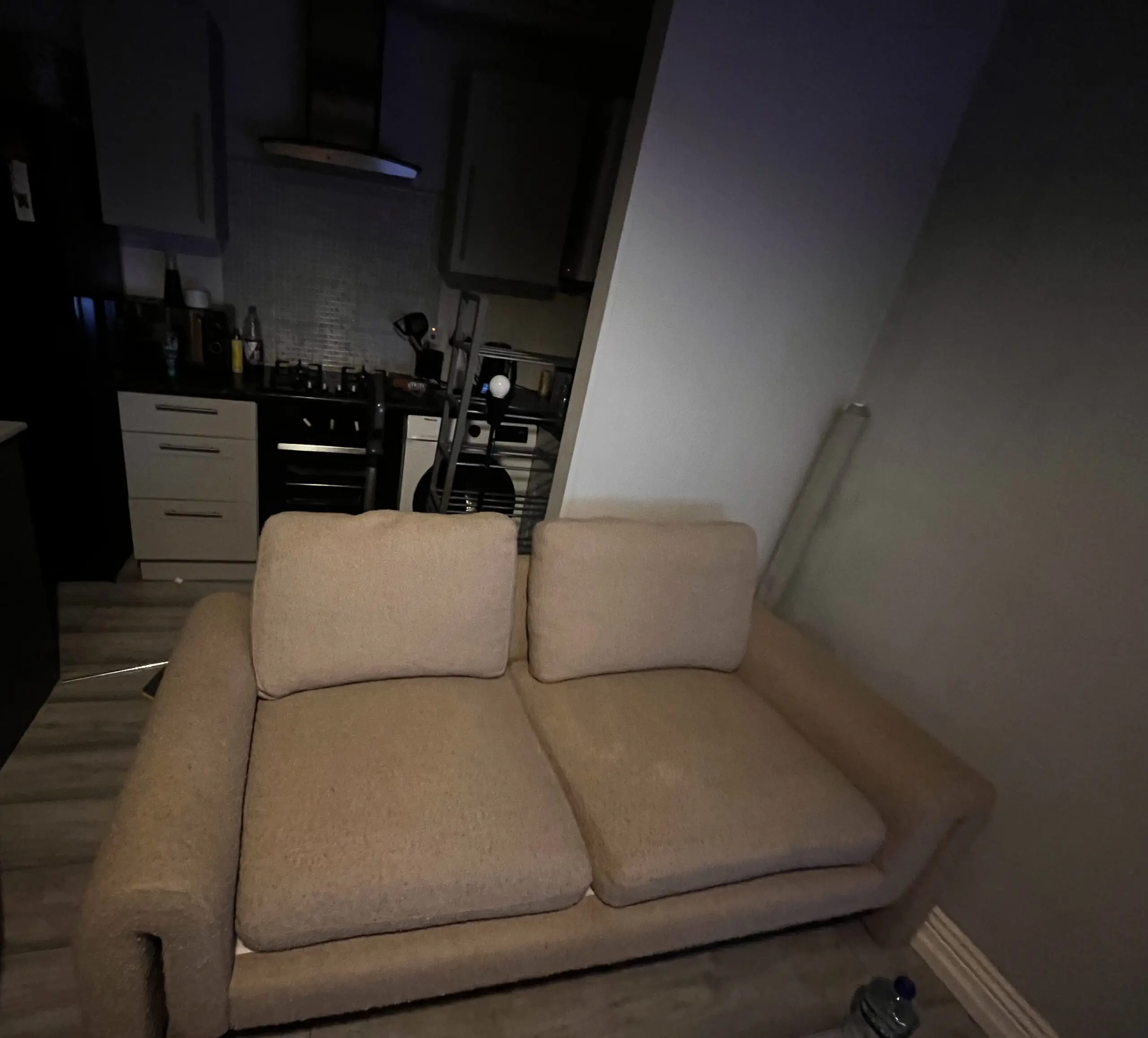 Daals taupe boucle curved 2-seater sofa