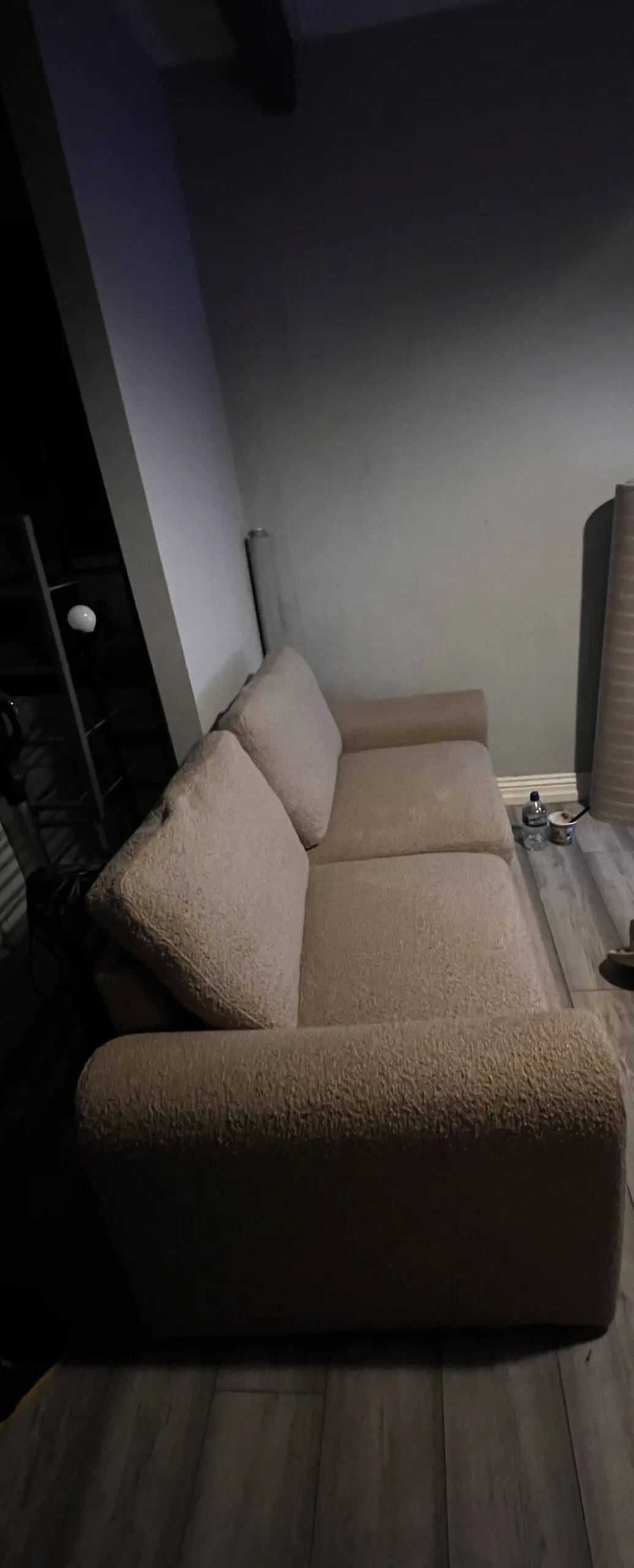 Daals taupe boucle curved 2-seater sofa