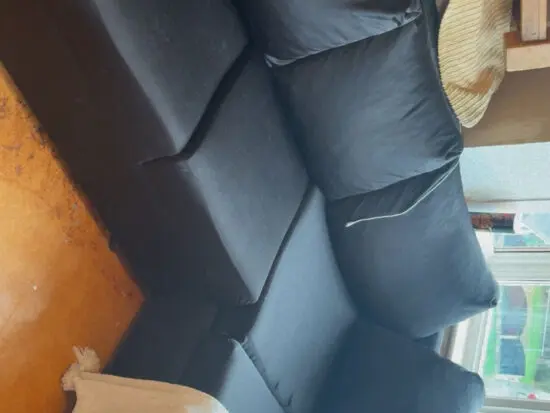 black silk corner sofa