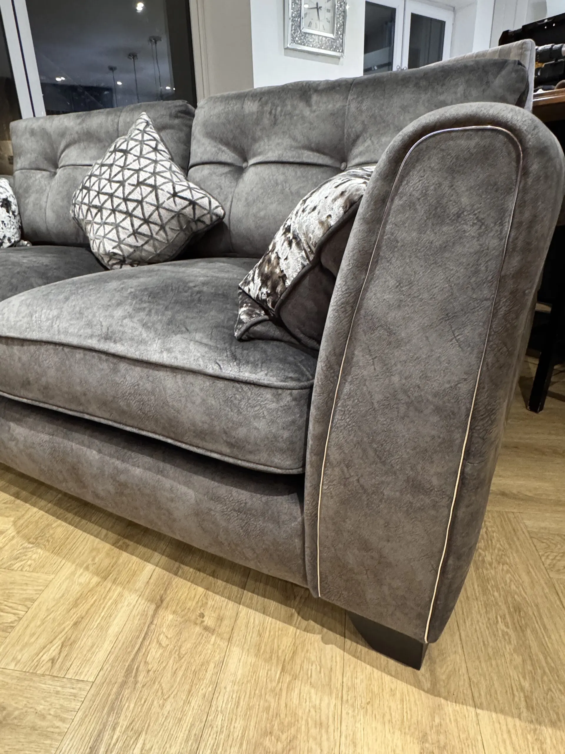 Furniture Village Mariah Set - 3 Seater - Fabric Pillow Back Split Frame Sofas